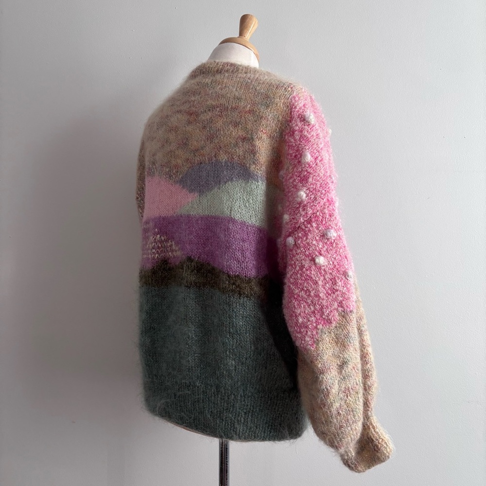 ✨SOLD✨Vintage 80s SUSIE LEE Pastoral Sheep Mohair and Wool Sweater / - Picture 5 of 14